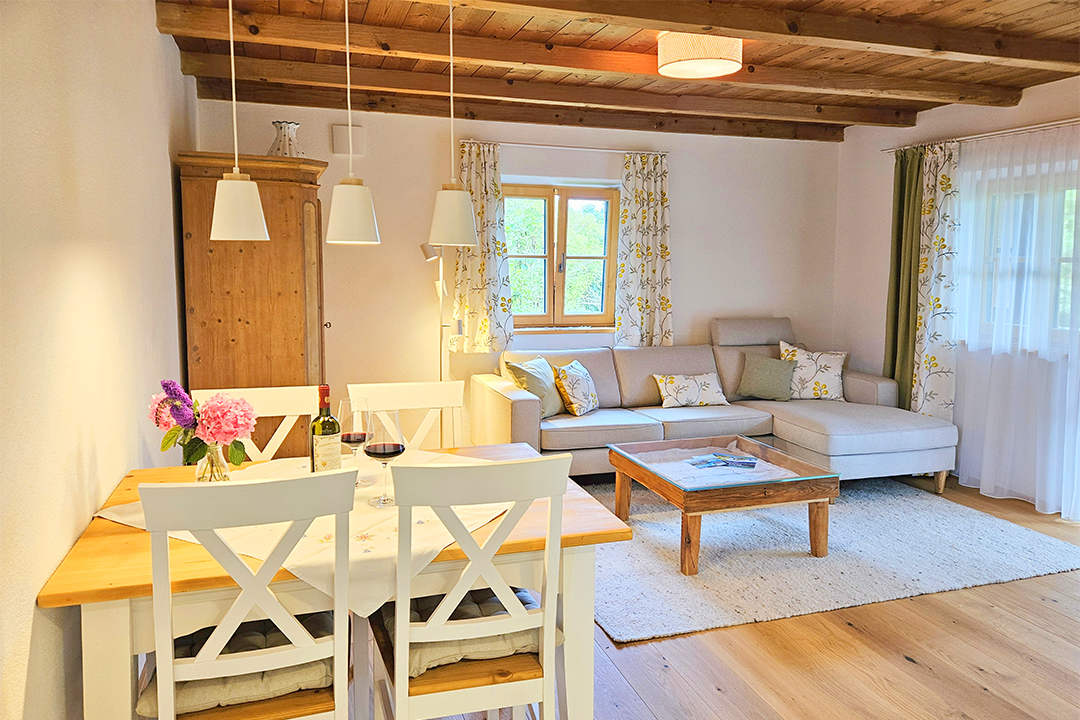 Ferienwohnung Gärtnergassl am Chiemsee Wohnbereich